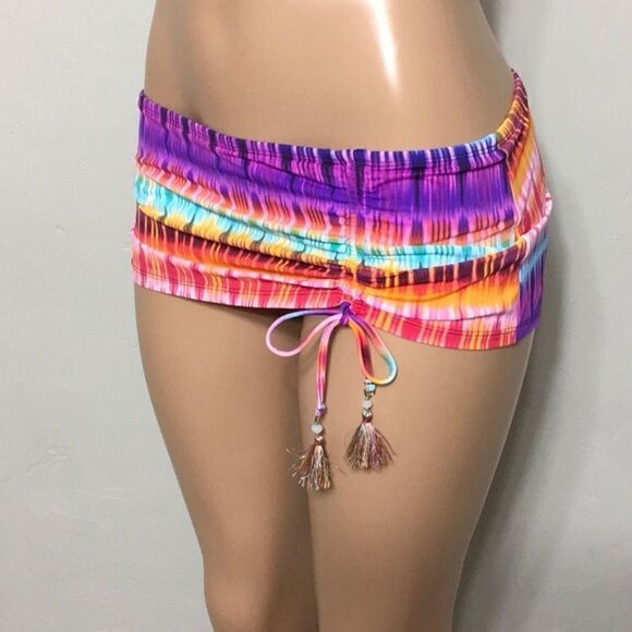 New. Bleu Rod Beattie Sarong Skirted Bikini Bottom. Size 4 - Picture 5 of 8